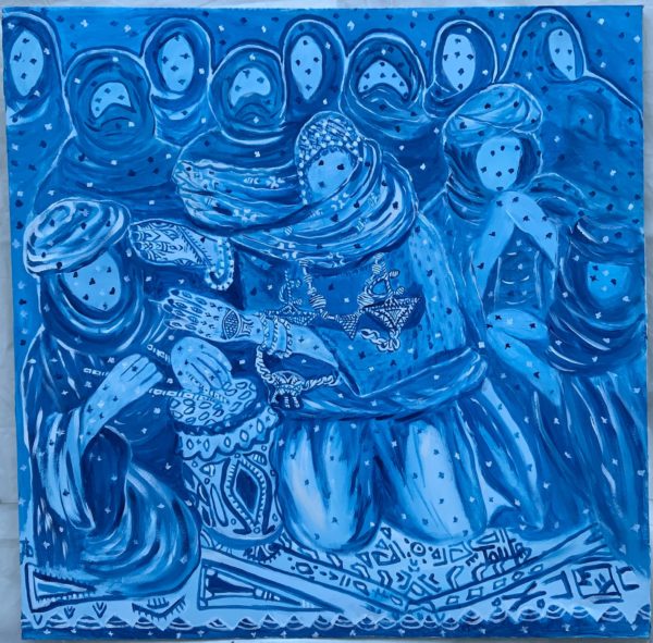 tableau "La danse de Gu’edra" de l'artiste Toufa AlHarah