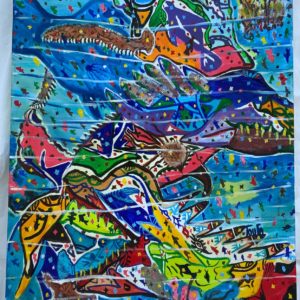 tableau "Le Requin" de l'artiste Toufa AlHarah